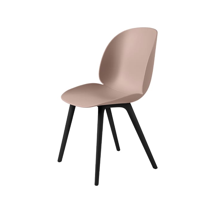 Beetle Plastic stol - sweet pink, svarta ben - GUBI
