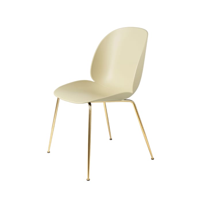 Beetle stol, pastel green, mässingsstativ GUBI