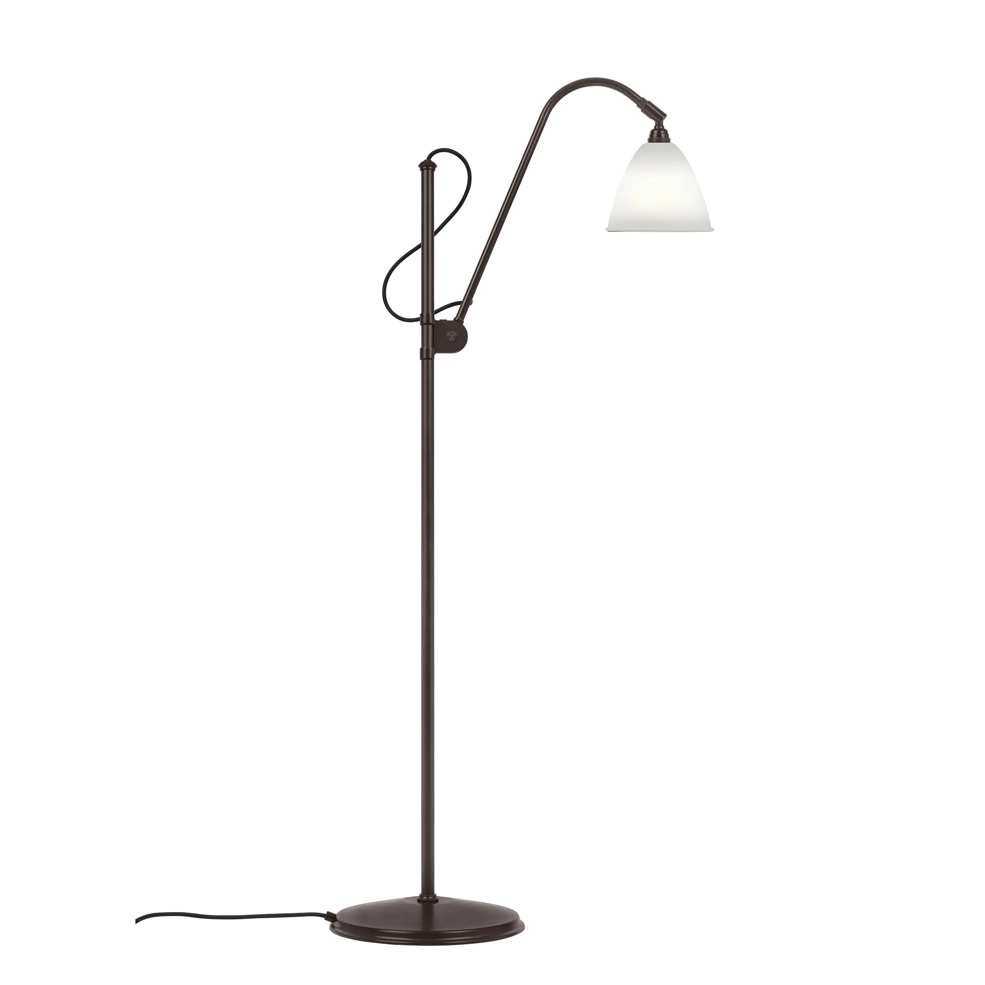 Bestlite BL3S golvlampa, Bone China-black brass GUBI