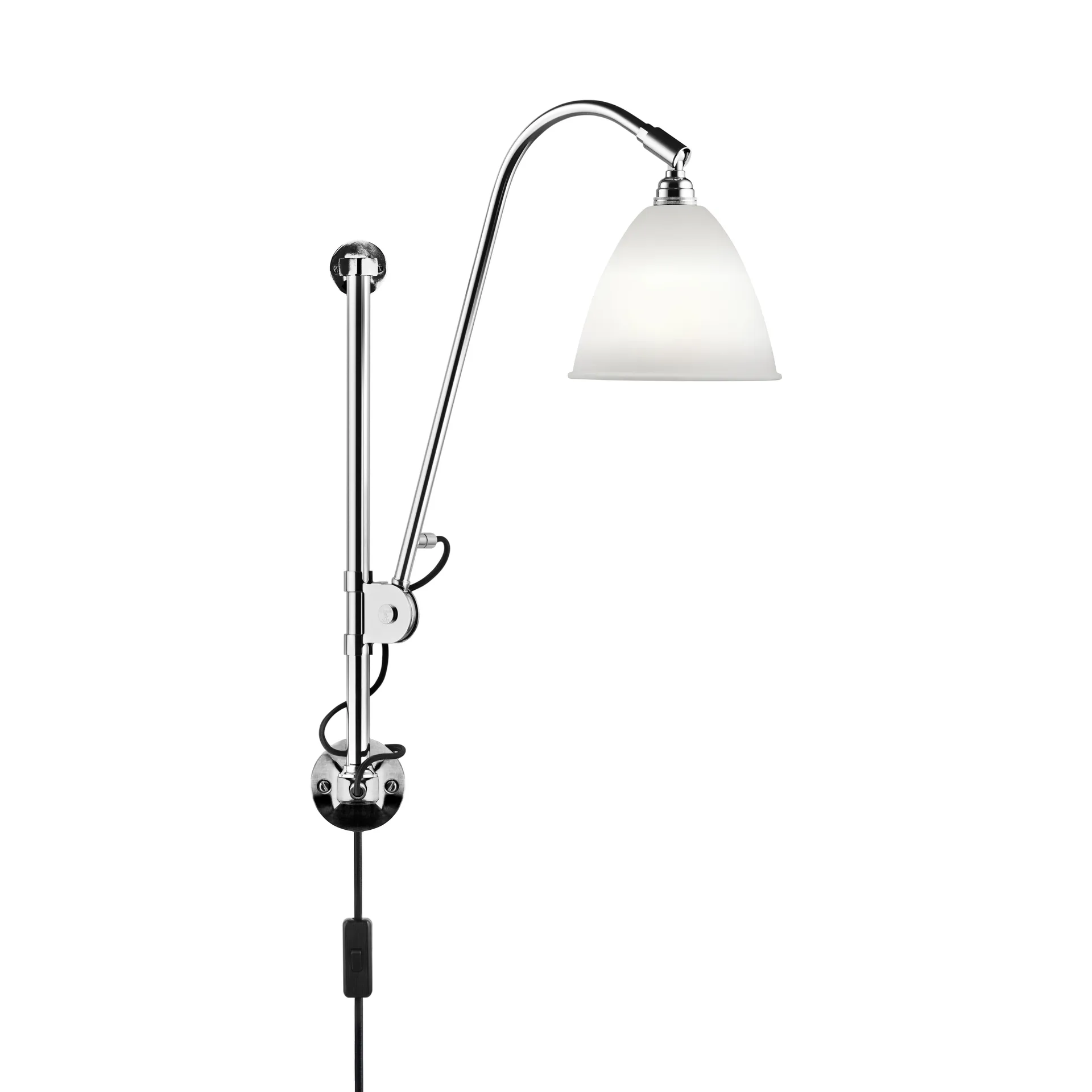 Bestlite BL5 vägglampa, Benporslin-krom GUBI