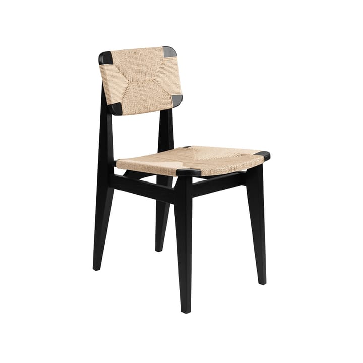 C-Chair stol - black stained oak, naturflätad sits&rygg - GUBI
