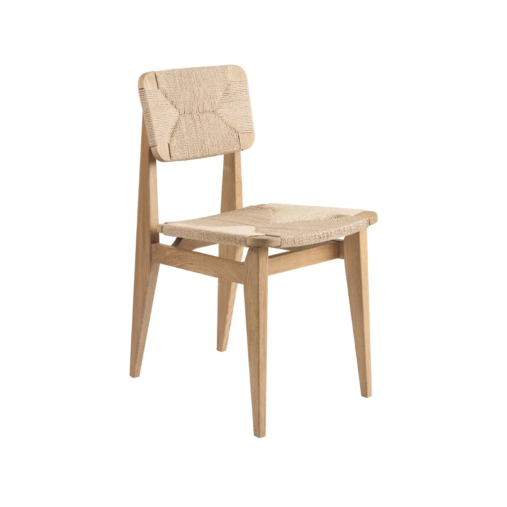 C-Chair stol, oak oiled, naturflätad sits&rygg GUBI