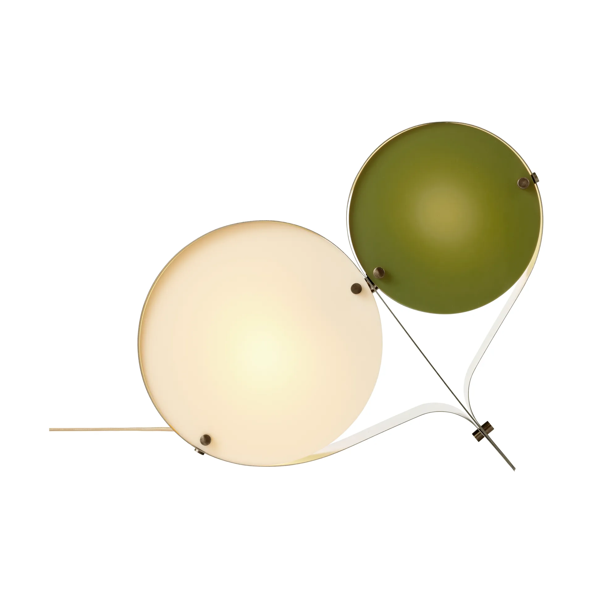 Coppia bordslampa, Ivory & olive GUBI