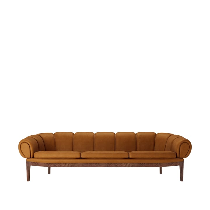 Croissant 3-sits soffa - läder chamois cuoio 1708 brun, oljade valnötsben - GUBI