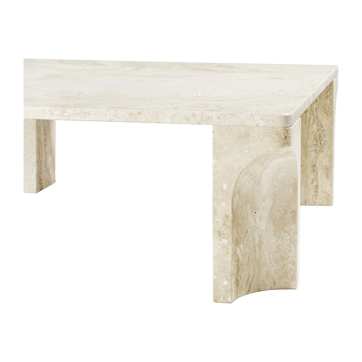 Doric soffbord 80x80 cm - Neutral white-travertine - GUBI