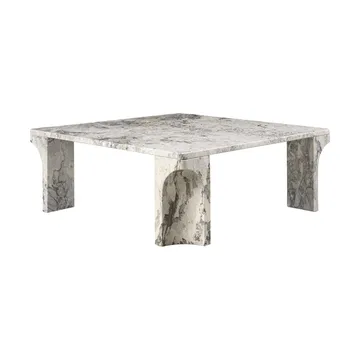 Doric soffbord - Stormy Gray marmor, 80x80 cm - GUBI
