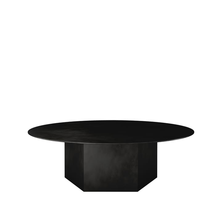 Epic Steel soffbord - Midnight black, Ø110cm - GUBI
