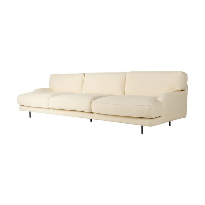 Flaneur soffa 2-sits - Bouclé-matt svart, 3-sits - GUBI