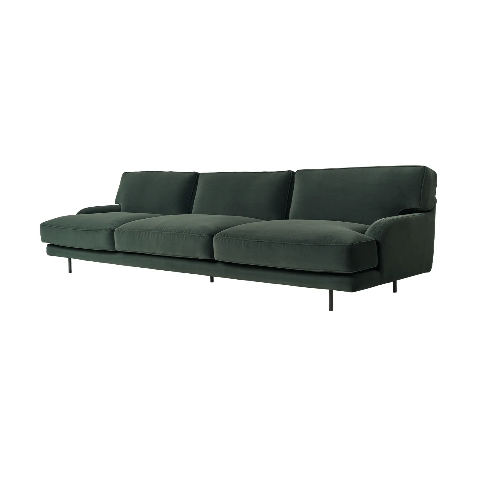Flaneur soffa 3-sits, Asator 0984-matt svart GUBI