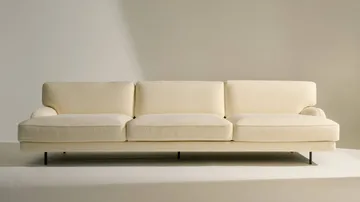 Flaneur soffa 3-sits - Bouclé-matt svart - GUBI