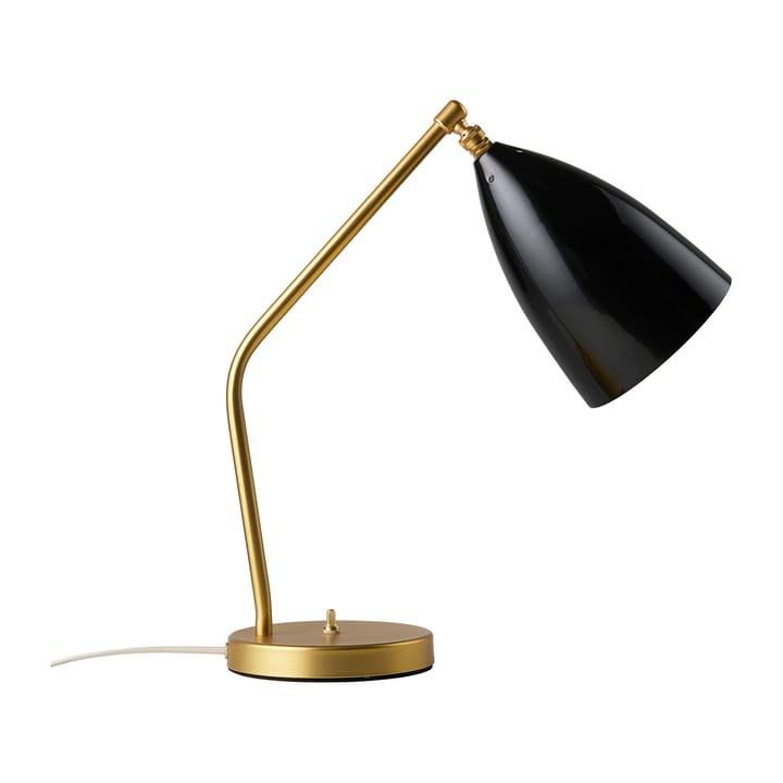 Gräshoppa bordslampa blank - Black-brass - GUBI