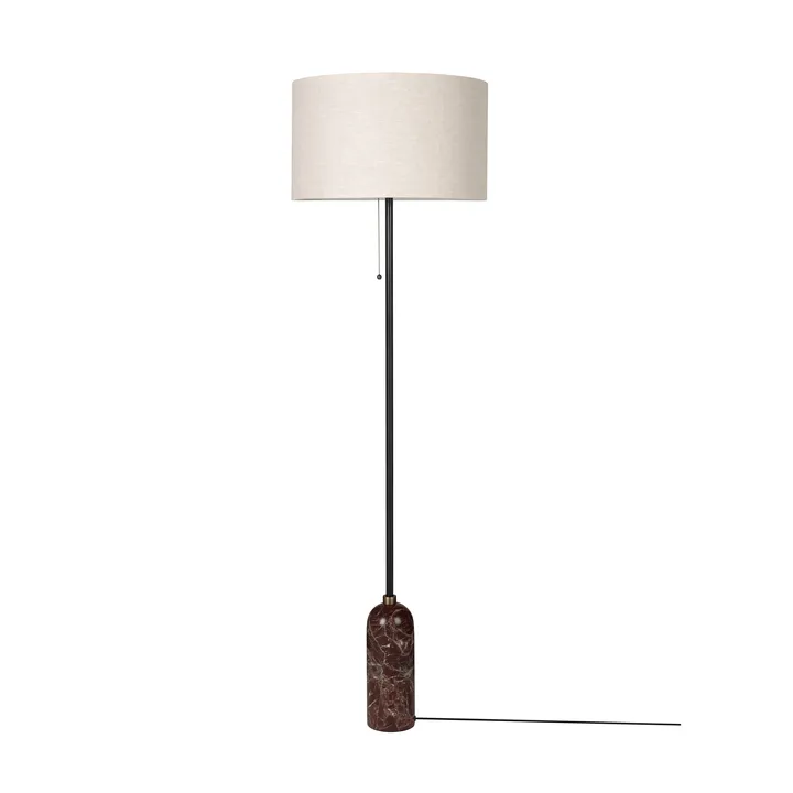 Gravity golvlampa - Maroon marble-canvas - GUBI