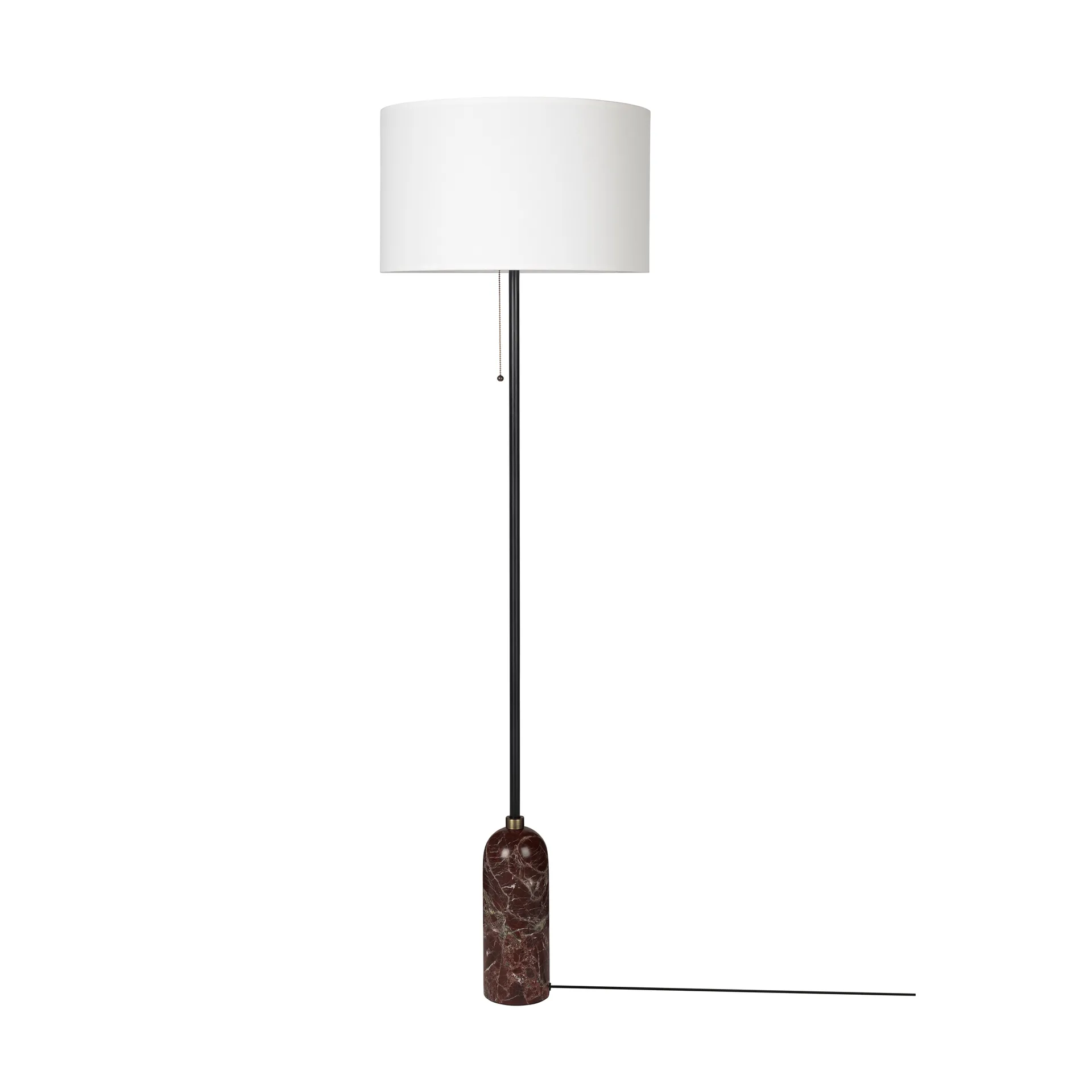 Gravity golvlampa, Maroon marble-white GUBI