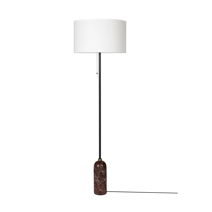 Gravity golvlampa - Maroon marble-white - GUBI
