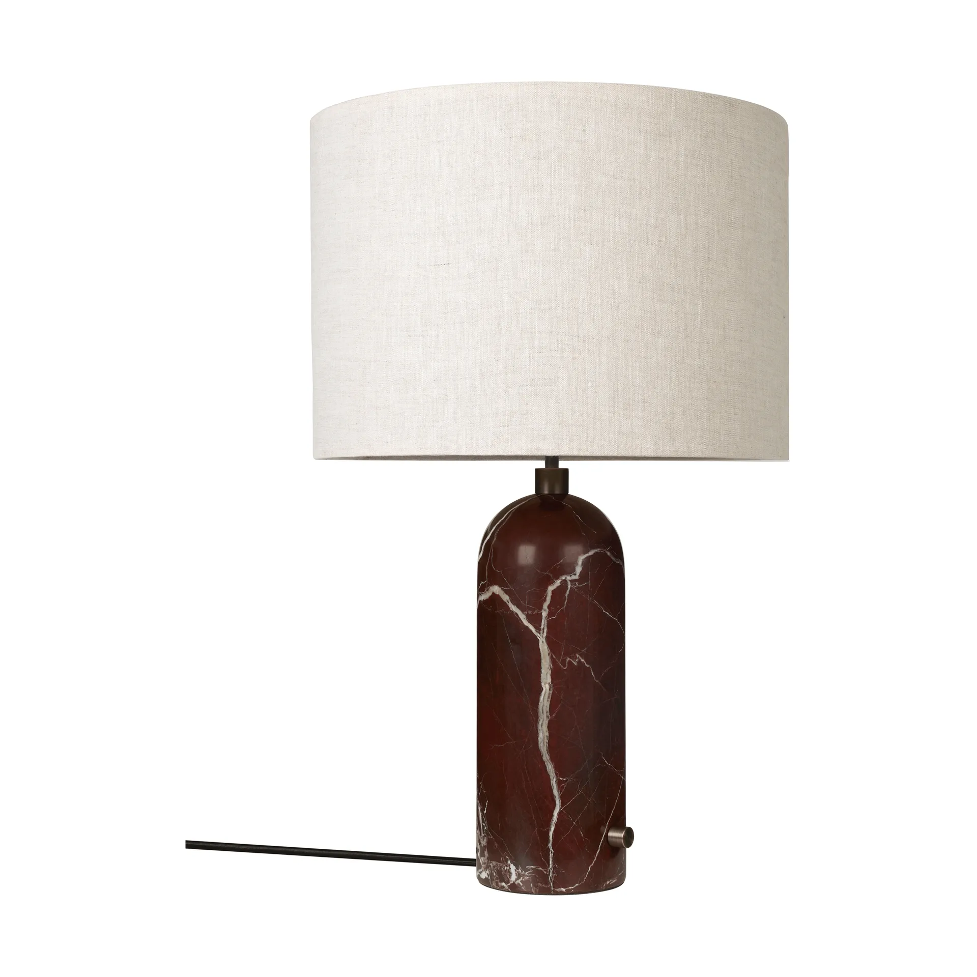 Gravity L bordslampa, Maroon marble-canvas GUBI