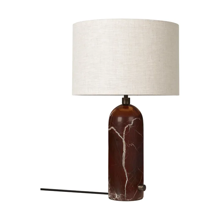 Gravity S bordslampa - Maroon marble-canvas - GUBI