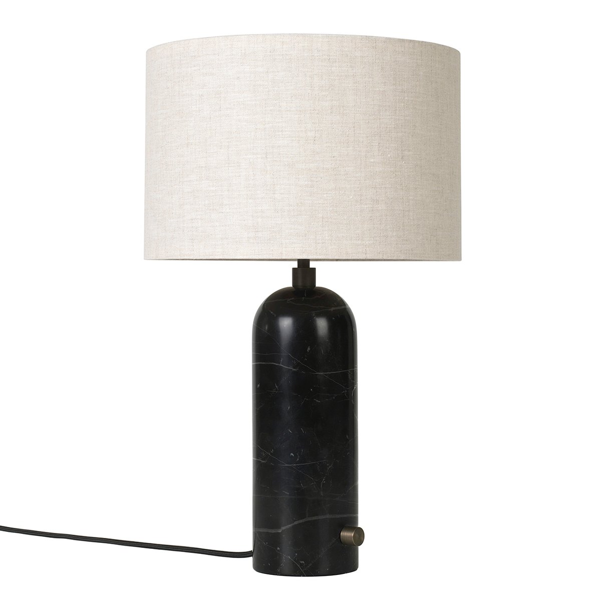 GUBI Gravity S bordslampa Svart marmor-canvas | Skandinavisk Design | Bordslampor | Svart
