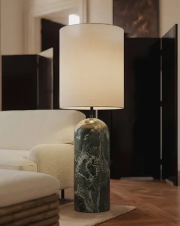 Gravity XL golvlampa - Emerald marble-white - GUBI