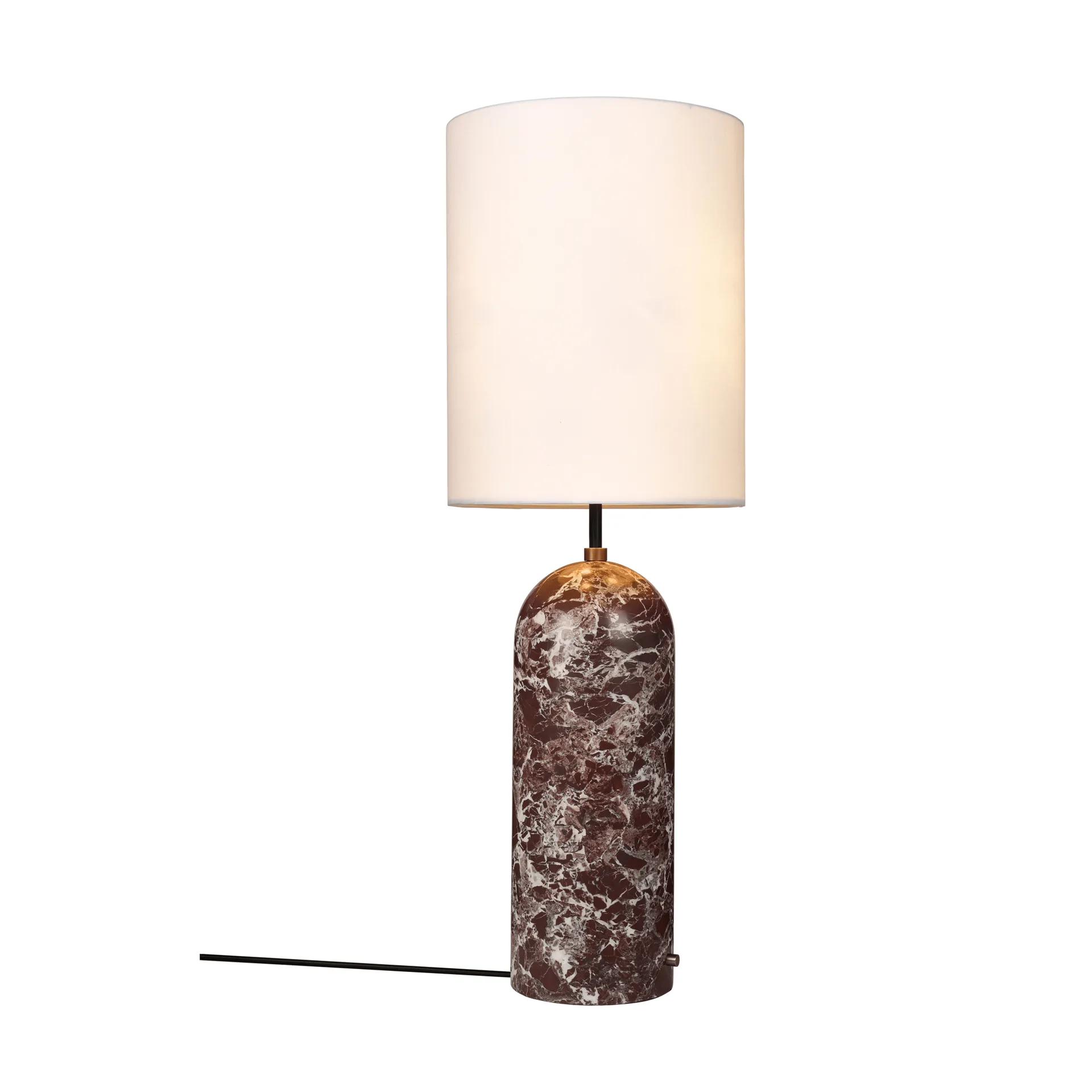 Gravity XL golvlampa, Maroon marble-white GUBI