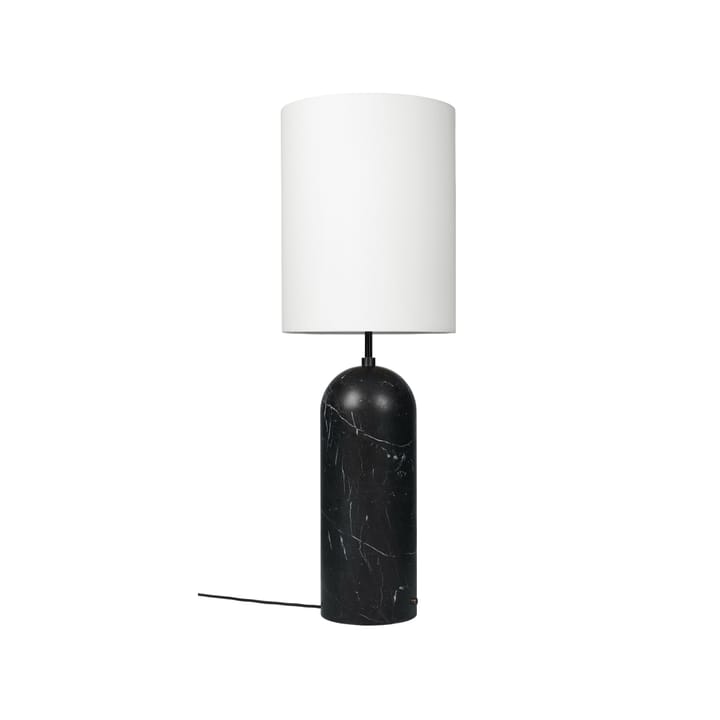 Gravity XL golvlampa - svart marmor/vit, high - GUBI