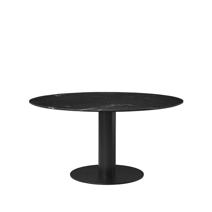 Gubi 2.0 matbord - marble black, ø150, svart stativ - GUBI