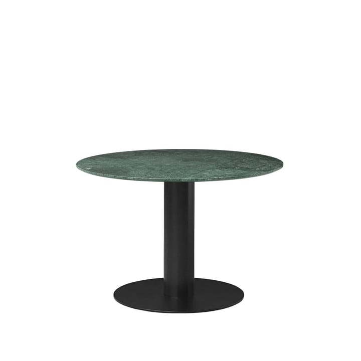 Gubi 2.0 matbord - marble green, ø110, svart stativ - GUBI