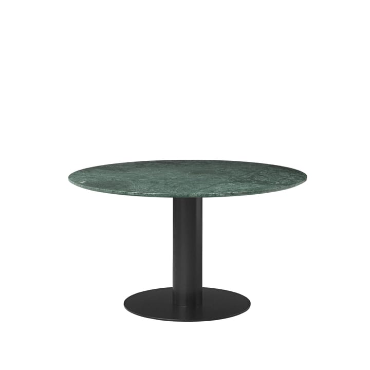 Gubi 2.0 matbord - marble green, ø130, svart stativ - GUBI