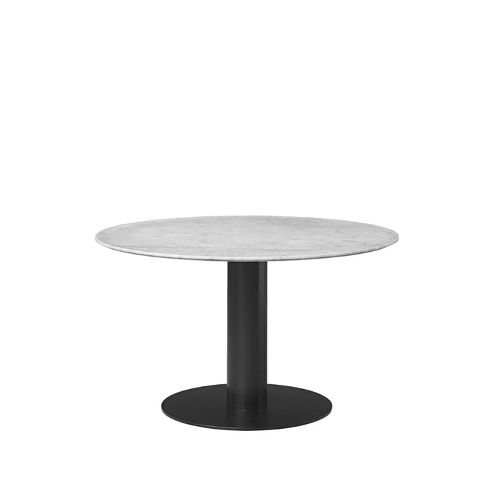 Gubi 2.0 matbord - marble white, ø110, svart stativ - GUBI