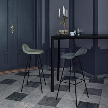 Gubi 3D barstol hög - oak matt lacqured, kromade stålmedar - GUBI