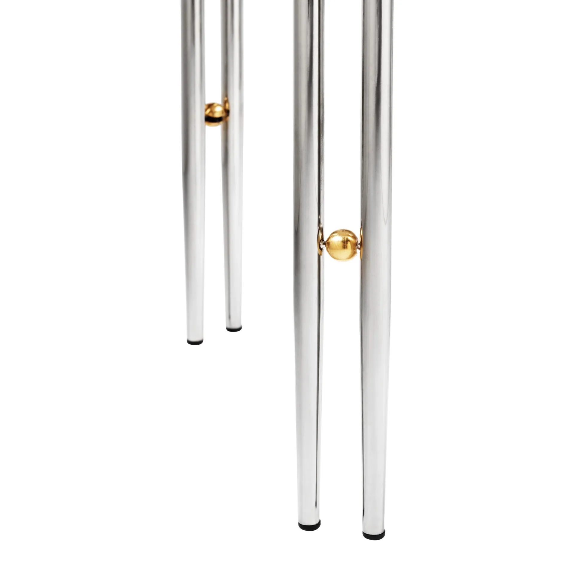 IOI soffbord Ø50 cm, Krom-mässing-vit marmor GUBI