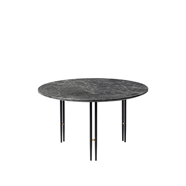 IOI soffbord, grey emperador marble, ø70, svart stativ GUBI