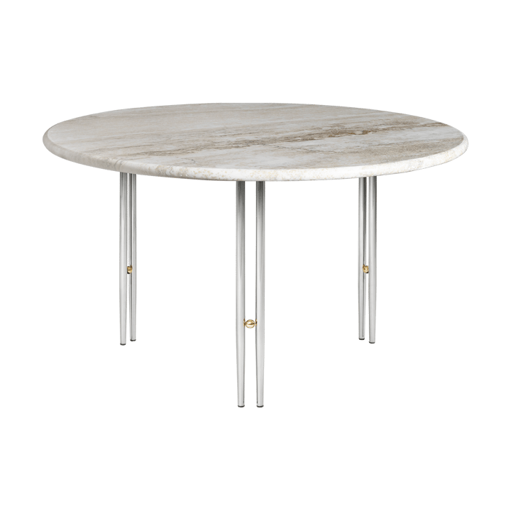 IOI soffbord - Rippled beige-kromstativ Ø70 cm - GUBI