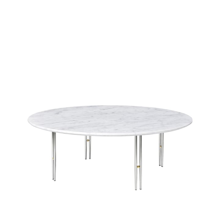 IOI soffbord - White carrara marble-kromstativ Ø100 - GUBI