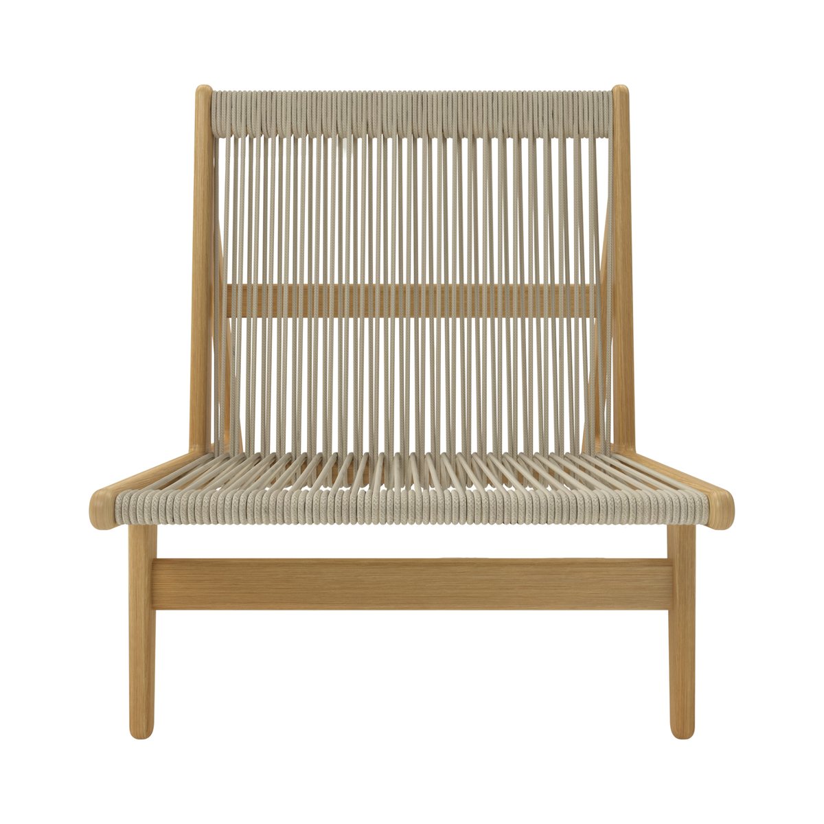 GUBI MR01 Initial Chair lounge chair Oljad ek | Skandinavisk Design | Fåtöljer & Fotpallar | Beige