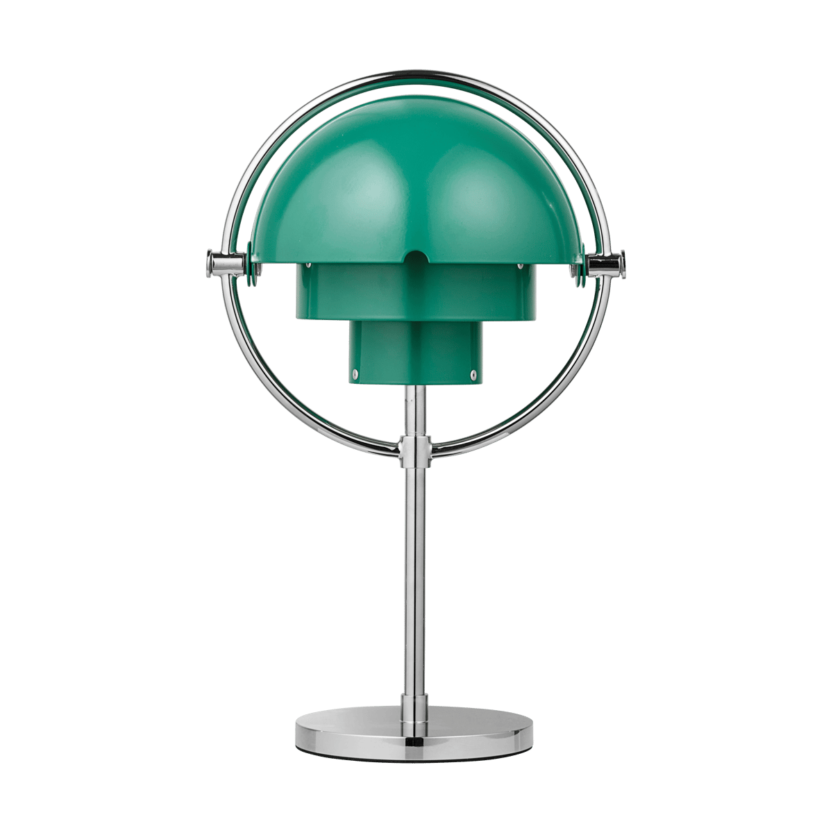 GUBI Multi-Lite portabel lampa Teal green-chrome | Skandinavisk Design | Bordslampor | Grön