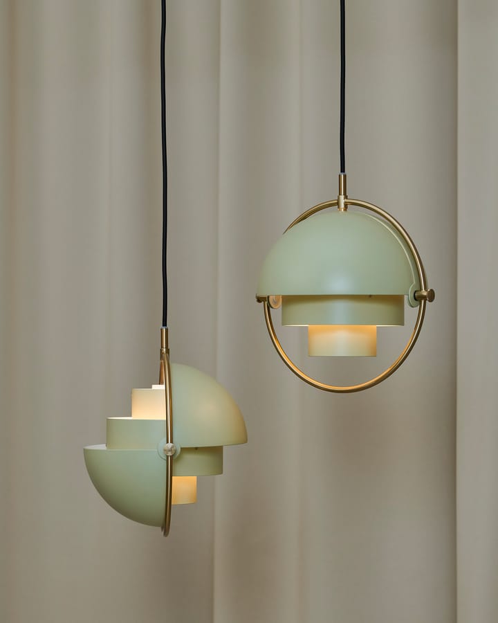 Multi-Lite taklampa small - Brass-desert sage - GUBI