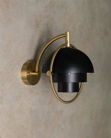 Multi-Lite vägglampa - Svart-mässing - GUBI