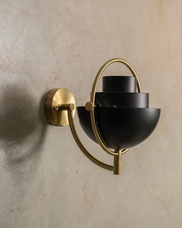 Multi-Lite vägglampa - Svart-mässing - GUBI