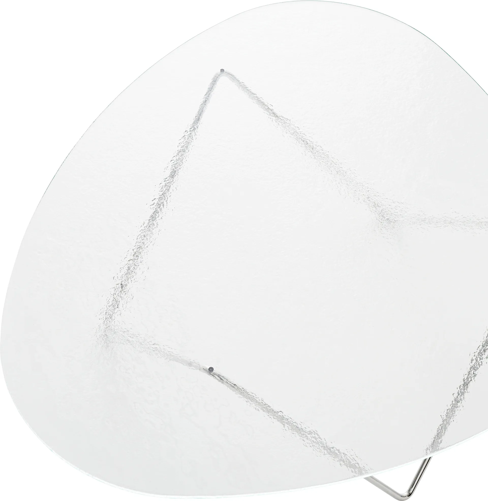 Pedrera soffbord, Krom-strukturglas transparent GUBI