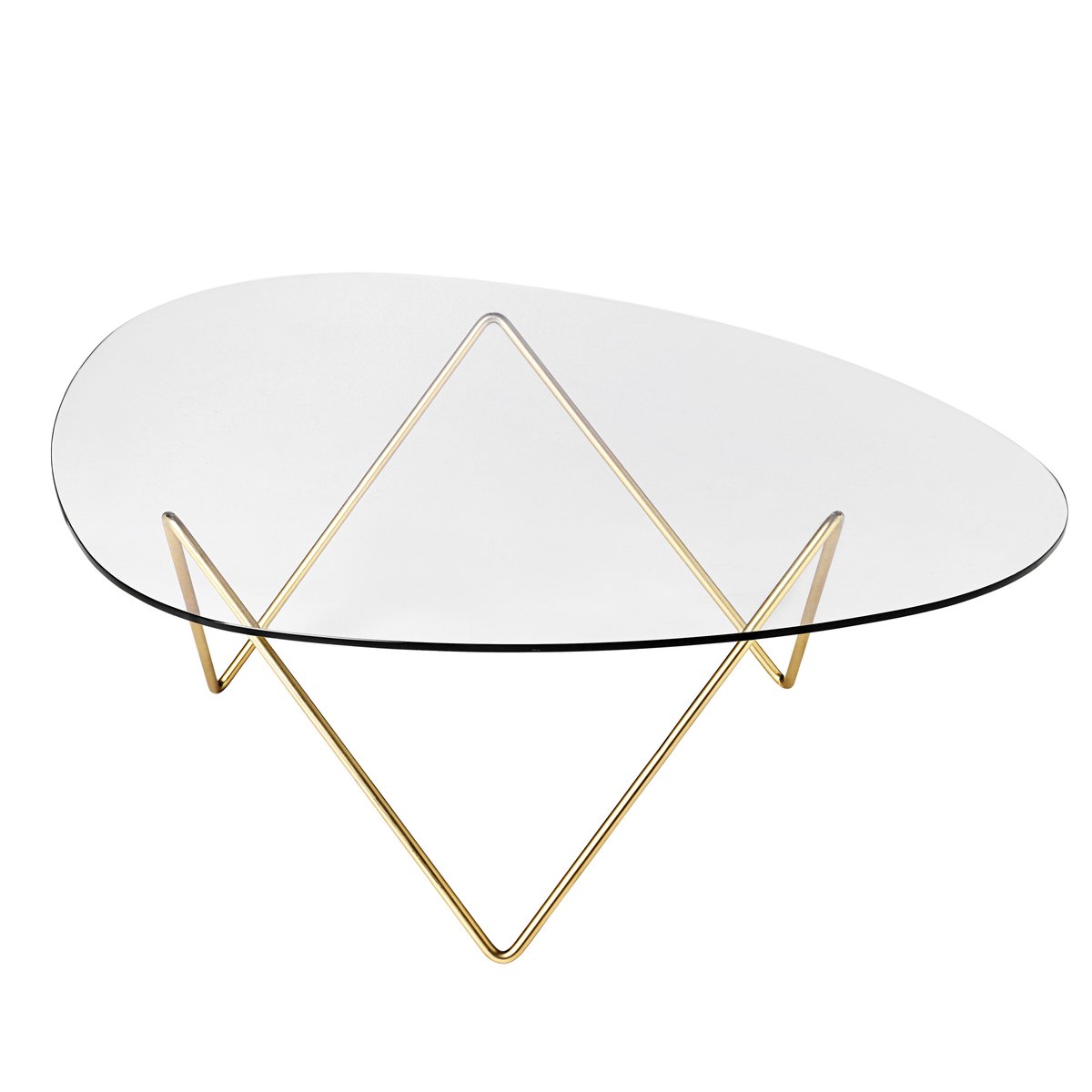 GUBI Pedrera soffbord mässingsben | Skandinavisk Design | Soffbord | Guldfärgad