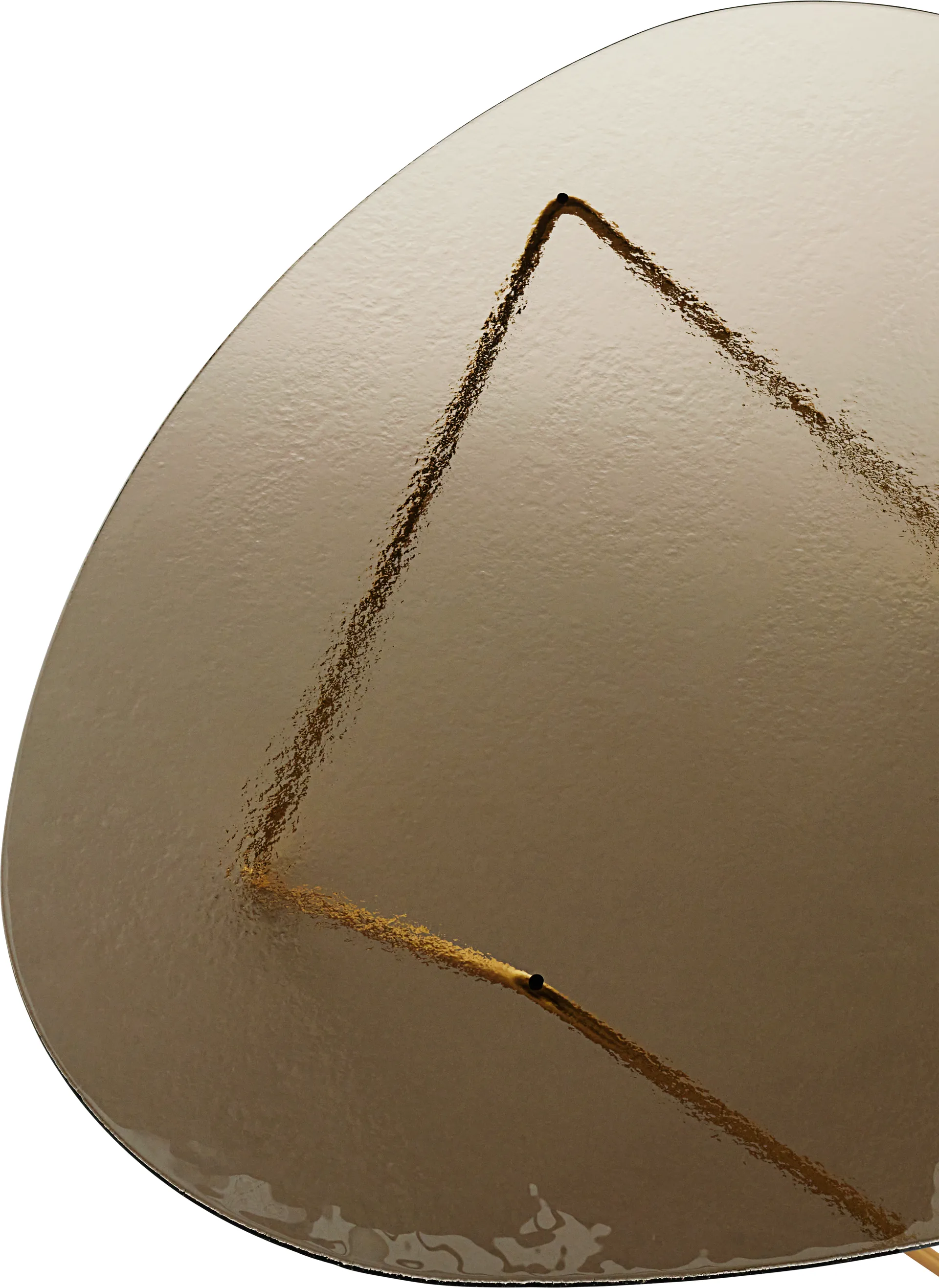 Pedrera soffbord, Semimatt mässing-strukturglas brons GUBI