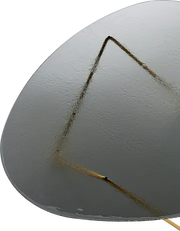 Pedrera soffbord - Semimatt mässing-strukturglas smoke - GUBI