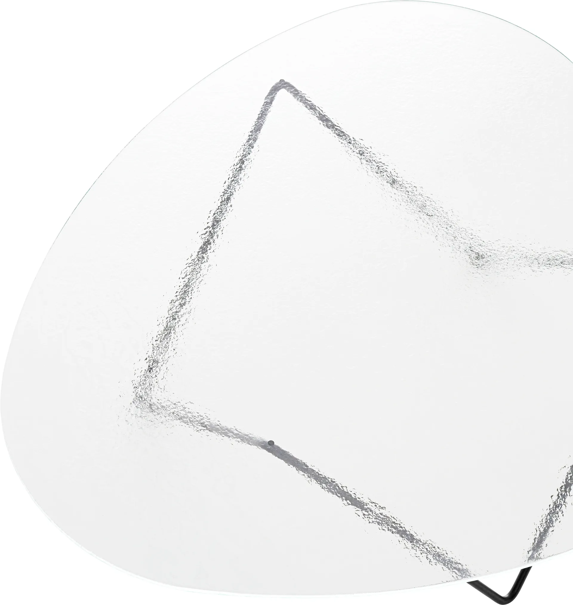 Pedrera soffbord, Svart semimatt-strukturglas transparent GUBI