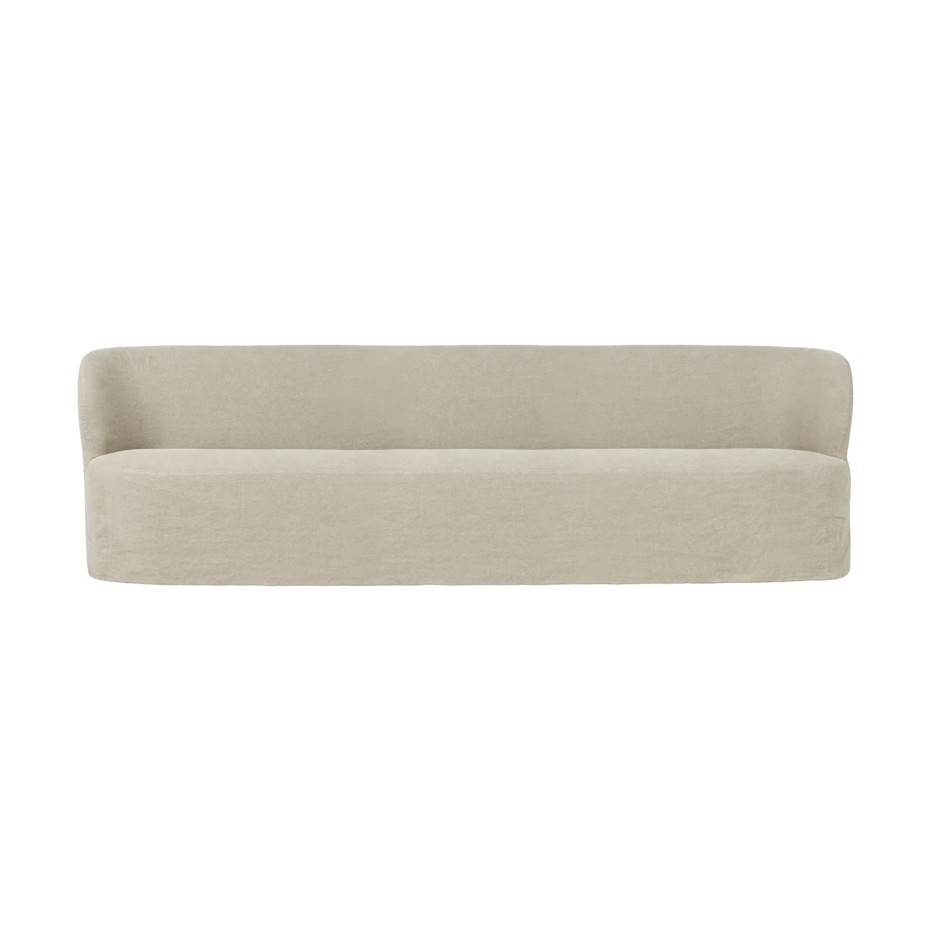 Stay Slipcover soffa, Linen Natural 0023, 260x70 cm, 4-sits GUBI
