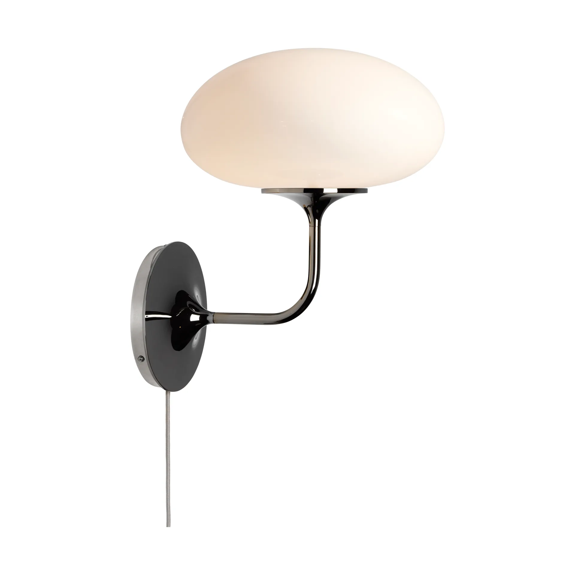 Stemlite vägglampa, Black chrome-opalglas GUBI