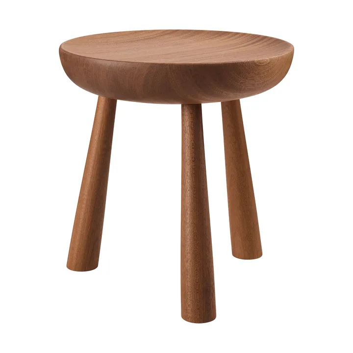 Totto rund pall - Lacquered sapelli, Ø31x32,6 cm - GUBI