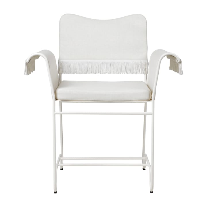 Tropique karmstol med fransar, White semi matt-Leslie 06 GUBI