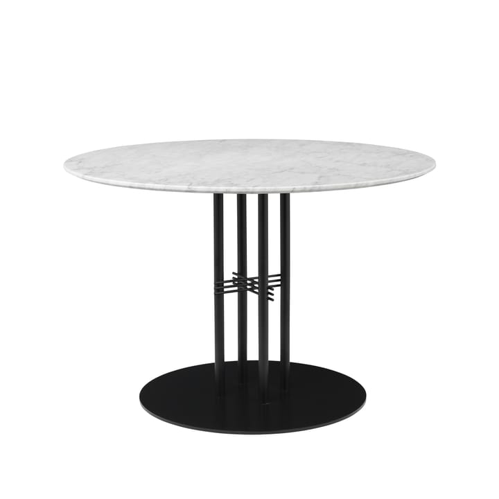 TS Column matbord - marble white, svartlackerat stålstativ - GUBI