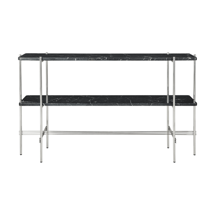 TS Console avlastningsbord 120x30x72 cm - Black marquina marble-stål - GUBI