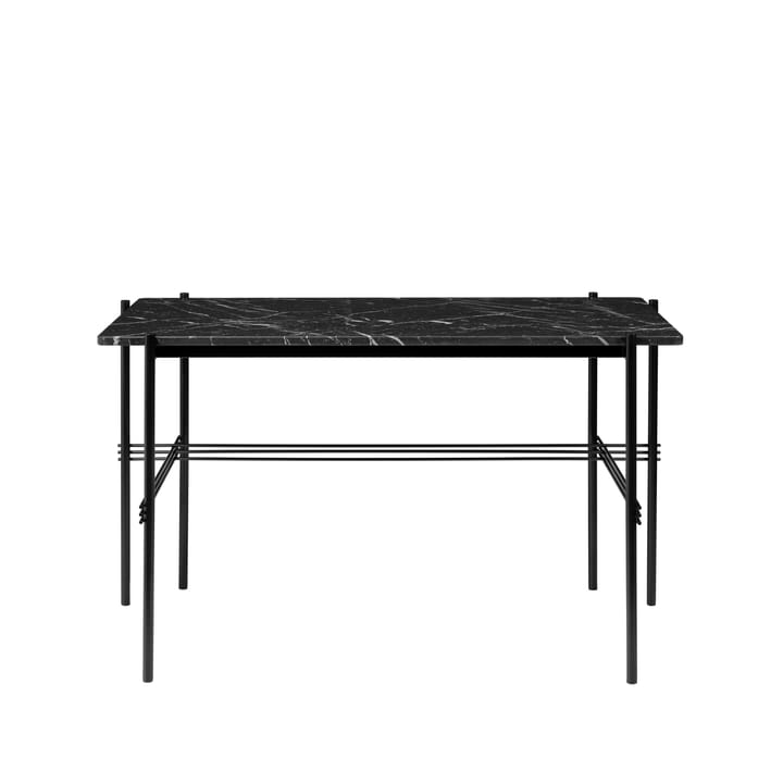 TS Desk skrivbord - marble black, svartlackerat stål - GUBI